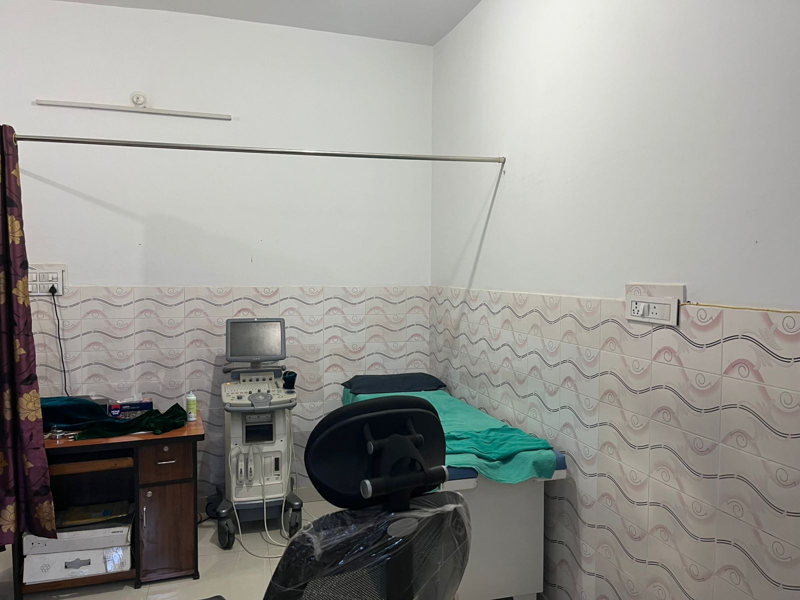 Ultrasound imaging machine at Bholenath Hospital diagnostics lab, Ranchi